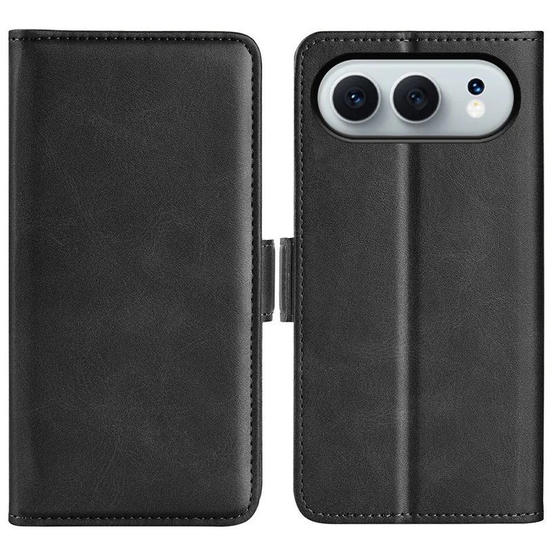 For Honor 500 5G Case Calf Texture Leather Wallet Phone Cover - Black
