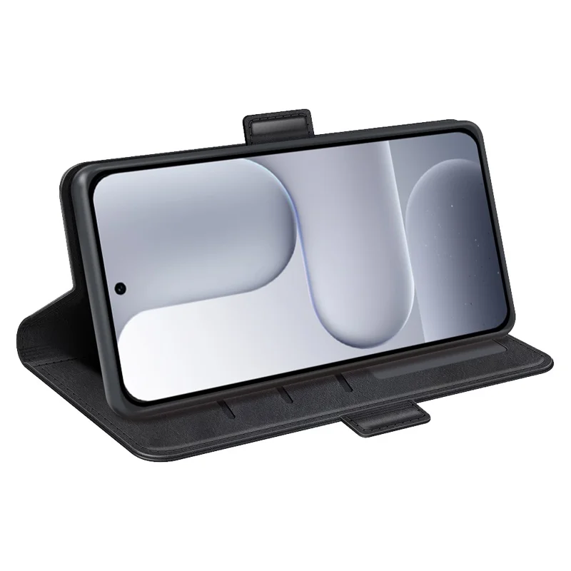 For Honor 500 5G Case Calf Texture Leather Wallet Phone Cover - Black