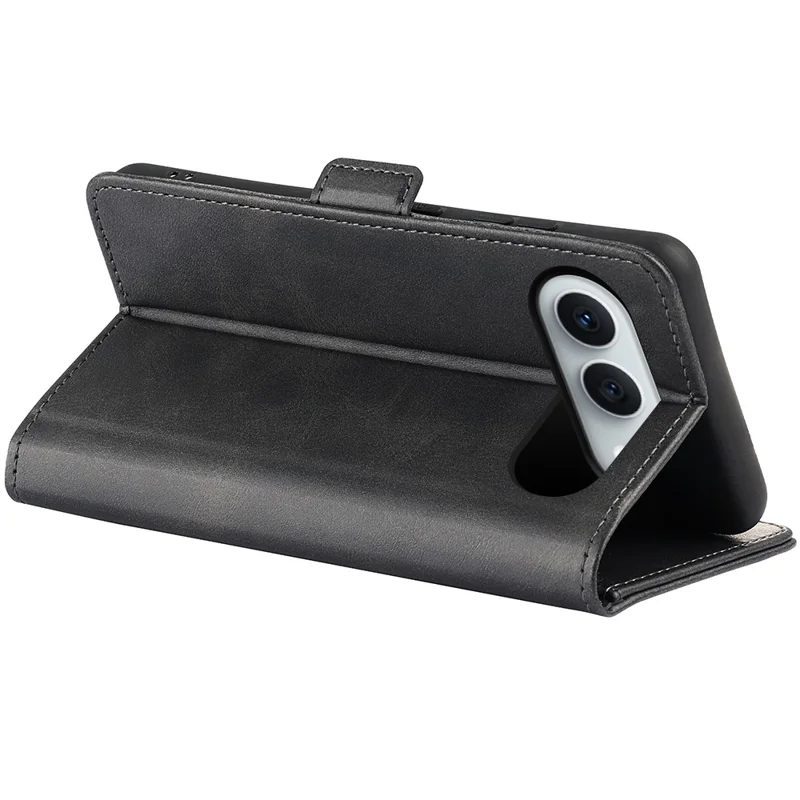 For Honor 500 5G Case Calf Texture Leather Wallet Phone Cover - Black