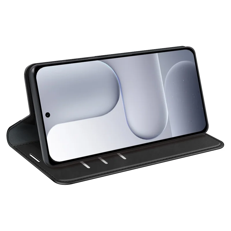 For Honor 500 5G Case Skin Touch Leather Wallet Phone Cover - Black