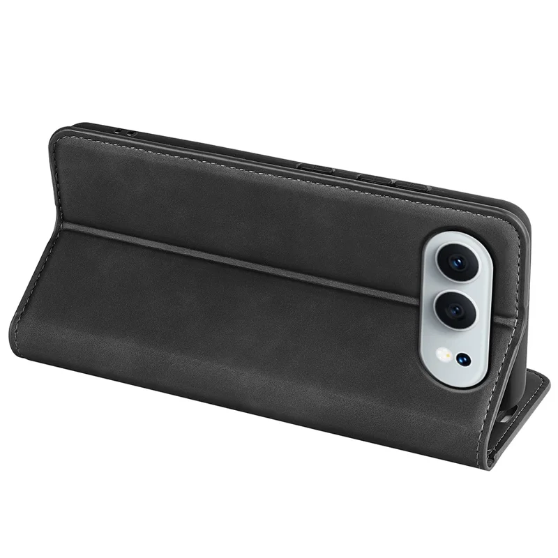 For Honor 500 5G Case Skin Touch Leather Wallet Phone Cover - Black