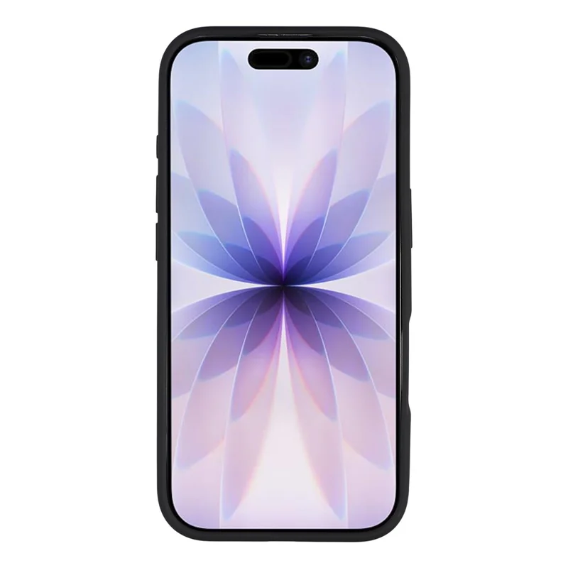 For iPhone 16 Case Compatible with MagSafe Dual Color Skin Touch TPU PC Shockproof Phone Cover - Black