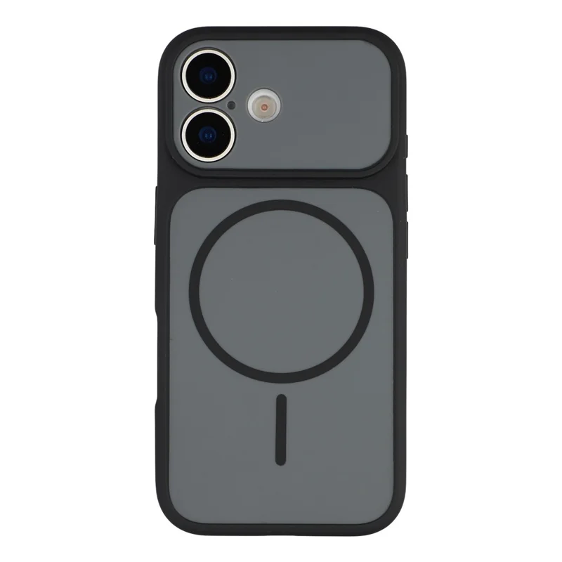 For iPhone 17 Case Compatible with MagSafe Dual Color Skin Touch TPU PC Shockproof Phone Cover - Black