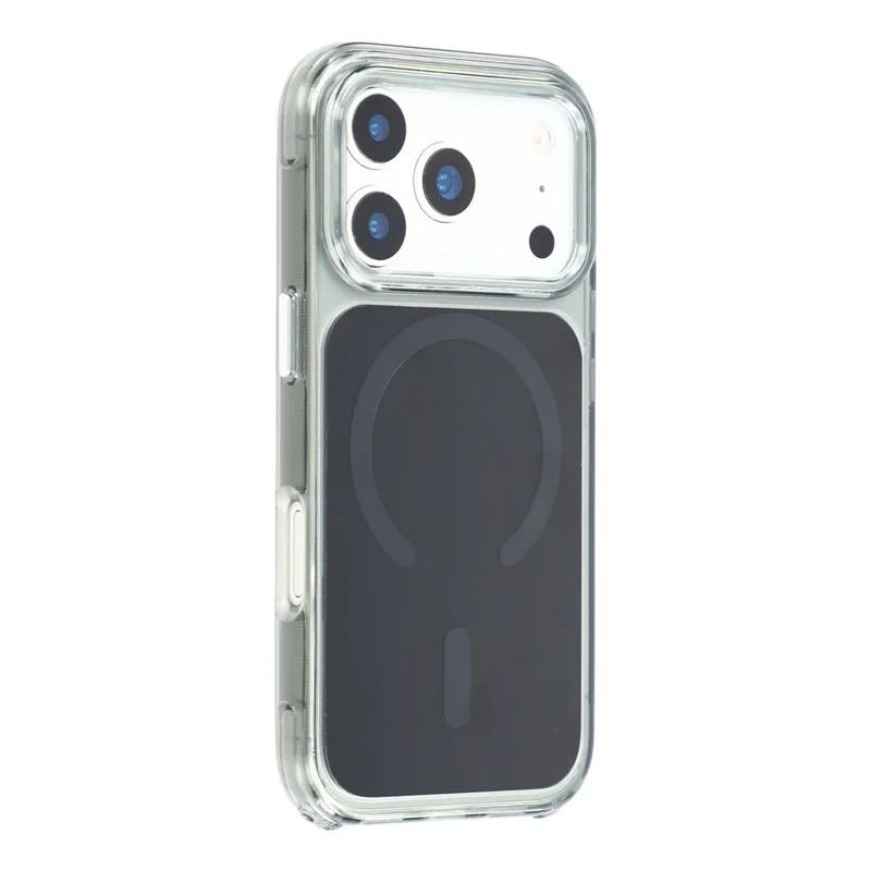 For iPhone 17 Pro Max Case Compatible with MagSafe 2 in 1 Clear TPU Acrylic Shockproof Phone Cover - Black