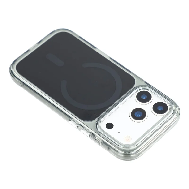 For iPhone 17 Pro Max Case Compatible with MagSafe 2 in 1 Clear TPU Acrylic Shockproof Phone Cover - Black