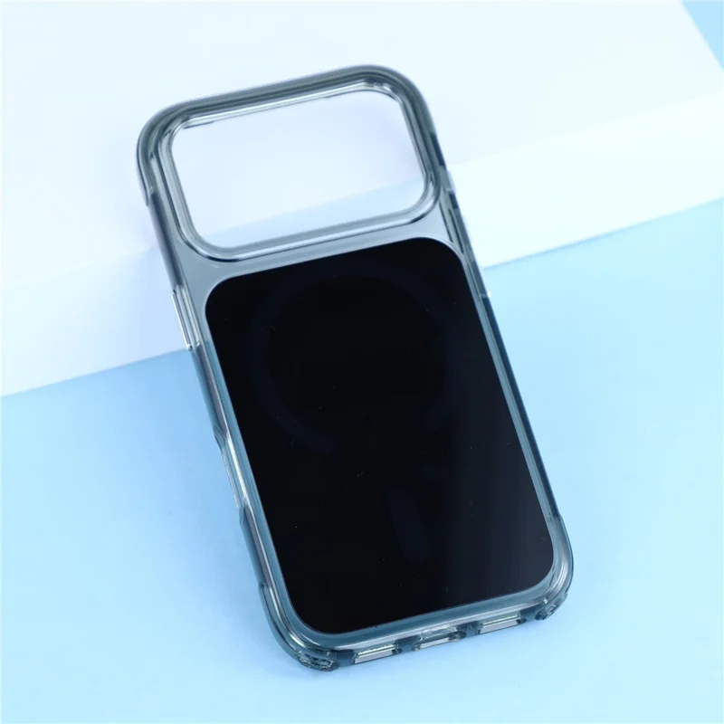 For iPhone 17 Pro Max Case Compatible with MagSafe 2 in 1 Clear TPU Acrylic Shockproof Phone Cover - Black