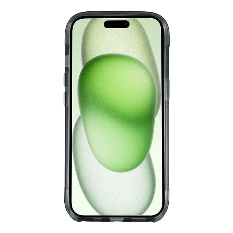 For iPhone 15 Case Compatible with MagSafe 2 in 1 Clear TPU Acrylic Shockproof Phone Cover - Black