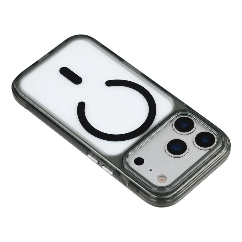 For iPhone 17 Pro Max Case Compatible with MagSafe TPU Acrylic Shockproof Clear Phone Cover - Black