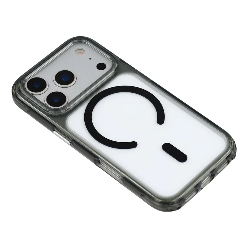 For iPhone 17 Pro Case Compatible with MagSafe TPU Acrylic Shockproof Clear Phone Cover - Black