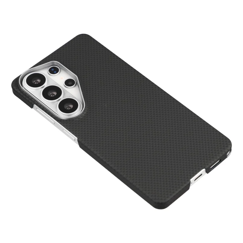 X-LEVEL For Samsung Galaxy S26 Ultra Magnetic Case Carbon Nanofiber + Metal Lens Frame Phone Cover - Black