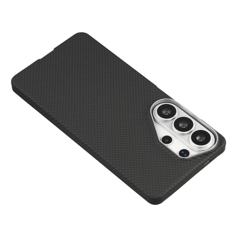 X-LEVEL For Samsung Galaxy S26 Ultra Magnetic Case Carbon Nanofiber + Metal Lens Frame Phone Cover - Black