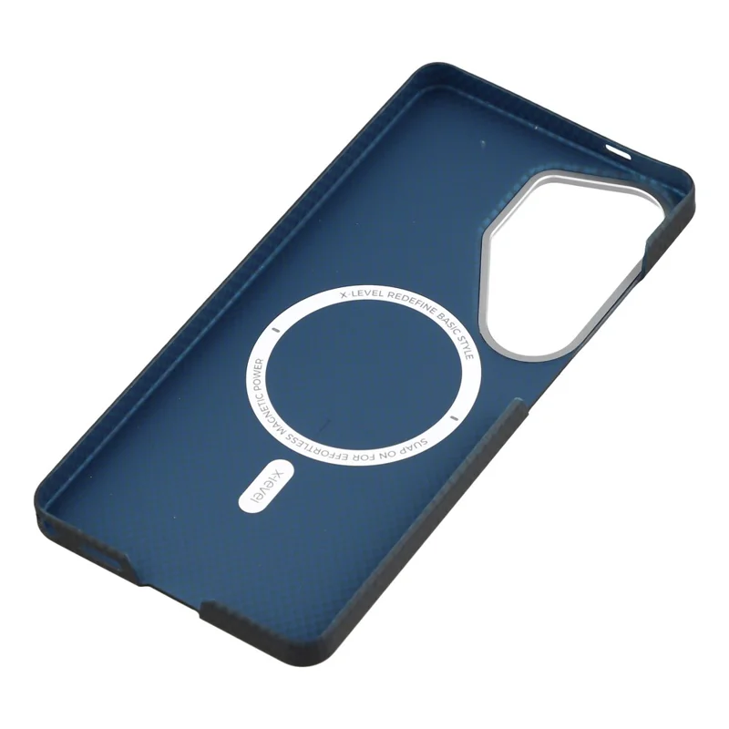 X-LEVEL For Samsung Galaxy S26 Ultra Magnetic Case Carbon Nanofiber + Metal Lens Frame Phone Cover - Black