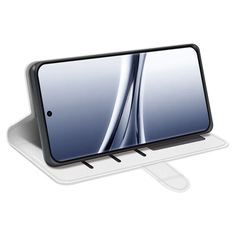 For Xiaomi Redmi Note 15 4G (Global) Case Crazy Horse Texture Stand Leather Phone Cover - White