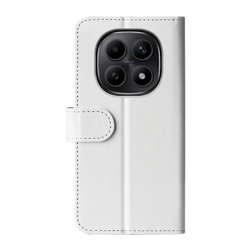 For Xiaomi Redmi Note 15 4G (Global) Case Crazy Horse Texture Stand Leather Phone Cover - White