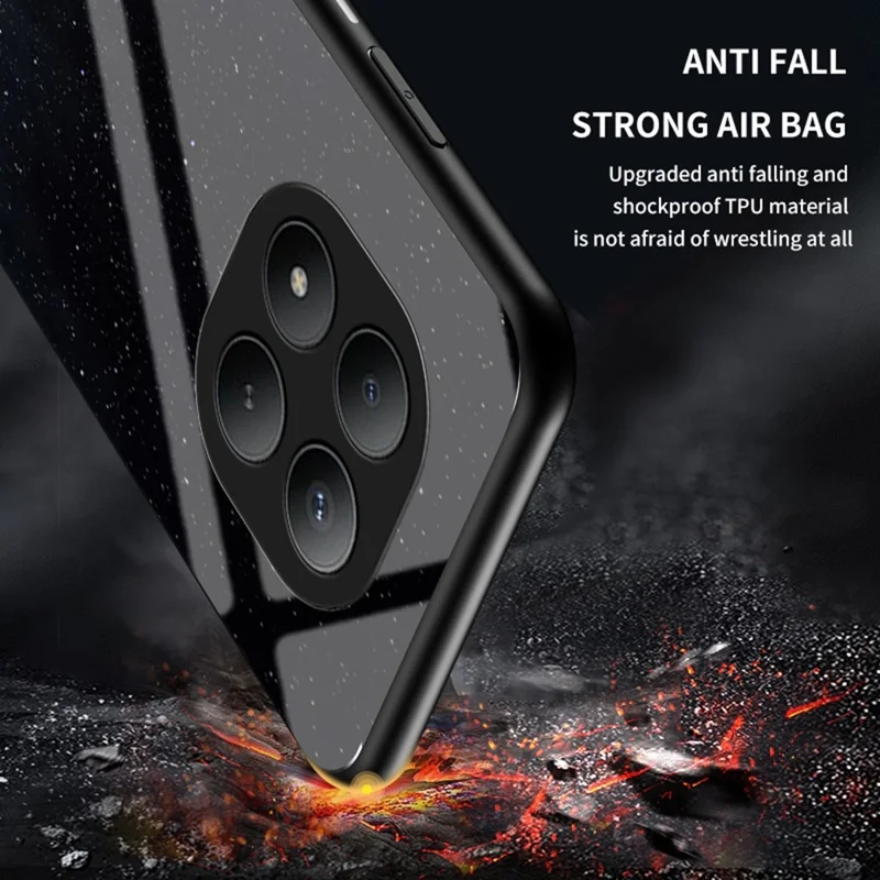 For Xiaomi Poco M8 Pro 5G / Redmi Note 15 Pro+ 5G (Global) Case Starry Sky Pattern Tempered Glass Phone Cover - Color Starry Sky