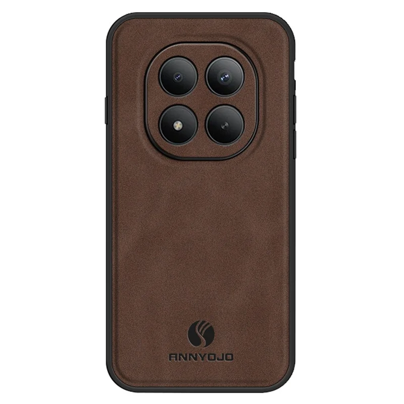 ANNYOJO For Xiaomi Poco M8 Pro 5G / Redmi Note 15 Pro+ 5G (Global) Case PU Leather + PC + TPU Anti Drop Phone Back Cover - Coffee