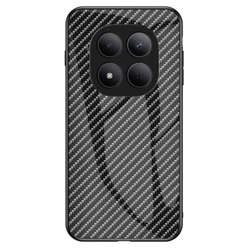 For Xiaomi Redmi Note 15 Pro 5G (Global) Case Tempered Glass Shockproof Phone Cover - Black Fiber