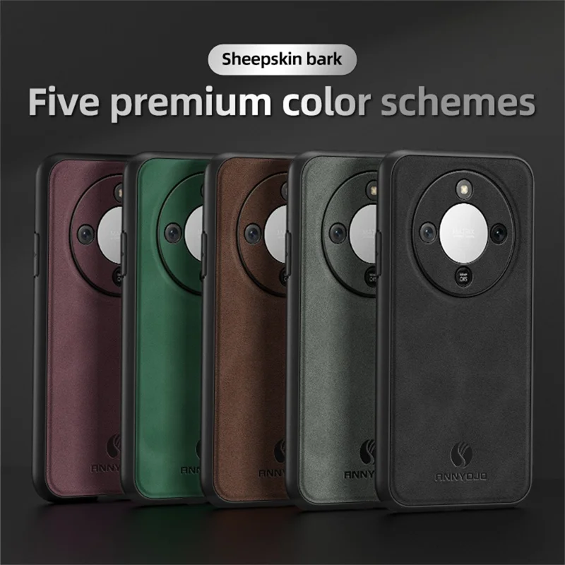 ANNYOJO Phone Case For Honor Magic8 Lite 5G  /  X9d 5G  /  X70 5G PU Leather + PC + TPU Anti Drop Phone Back Cover - Coffee