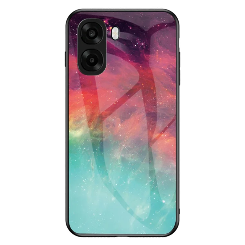 Phone Case For Oppo A6x 5G  /  A6x 4G Starry Sky Pattern Tempered Glass Phone Cover - Color Starry Sky