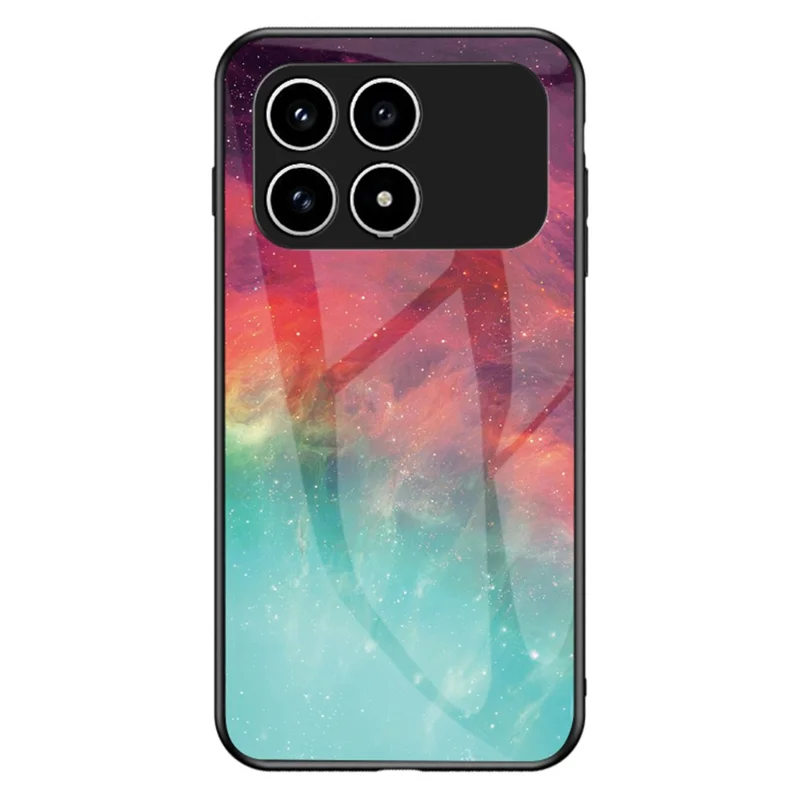 Phone Case For Xiaomi Poco F8 Pro  /  Redmi K90 5G Starry Sky Pattern Tempered Glass Phone Cover - Color Starry Sky
