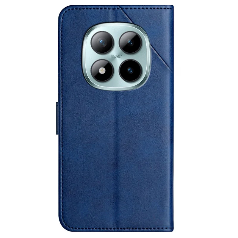 For Xiaomi Redmi Note 15 Pro 4G (Global) Case Line Pattern Wallet Leather Phone Cover with Wrist Strap - Blue