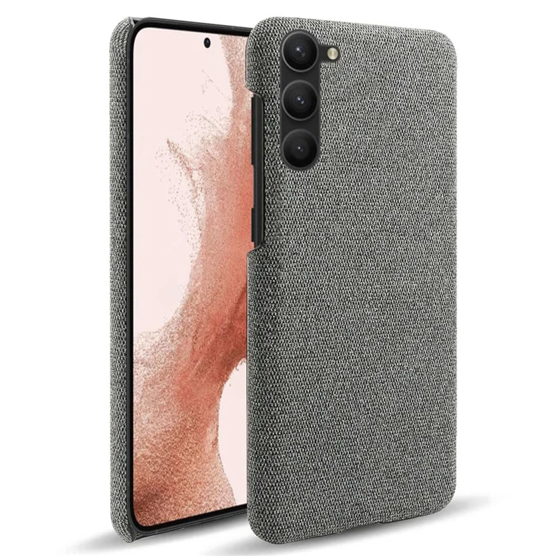 Für Samsung Galaxy S23 Mobiltelefon Schutzhülle Schale Einfarbige Harte PC + Tuch Handyhülle - Grau
