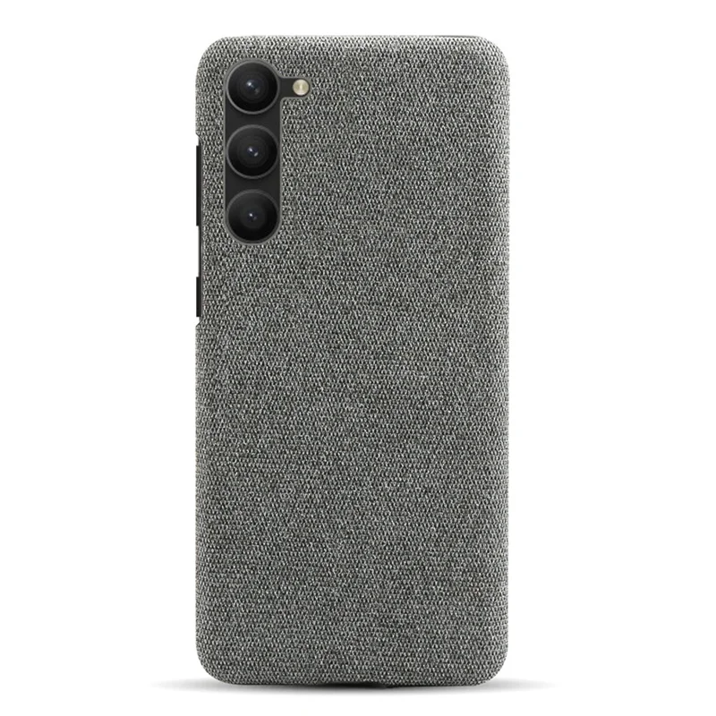 Für Samsung Galaxy S23 Mobiltelefon Schutzhülle Schale Einfarbige Harte PC + Tuch Handyhülle - Grau