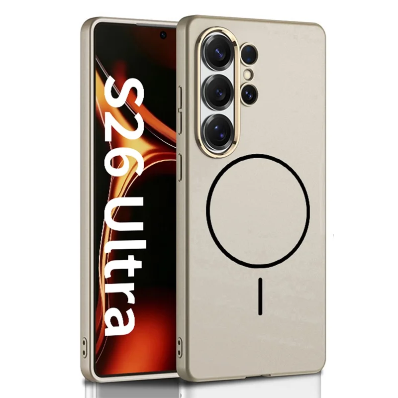 GKK For Samsung Galaxy S26 Ultra Case Magnetic Case PC + TPU Ultra Thin Phone Cover Support Wireless Charging - Titanium Grey