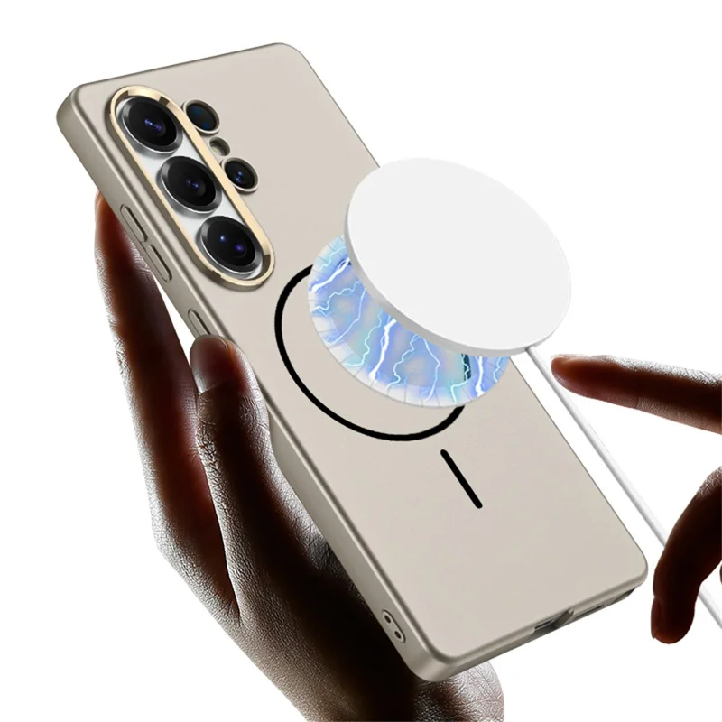 GKK For Samsung Galaxy S26 Ultra Case Magnetic Case PC + TPU Ultra Thin Phone Cover Support Wireless Charging - Titanium Grey