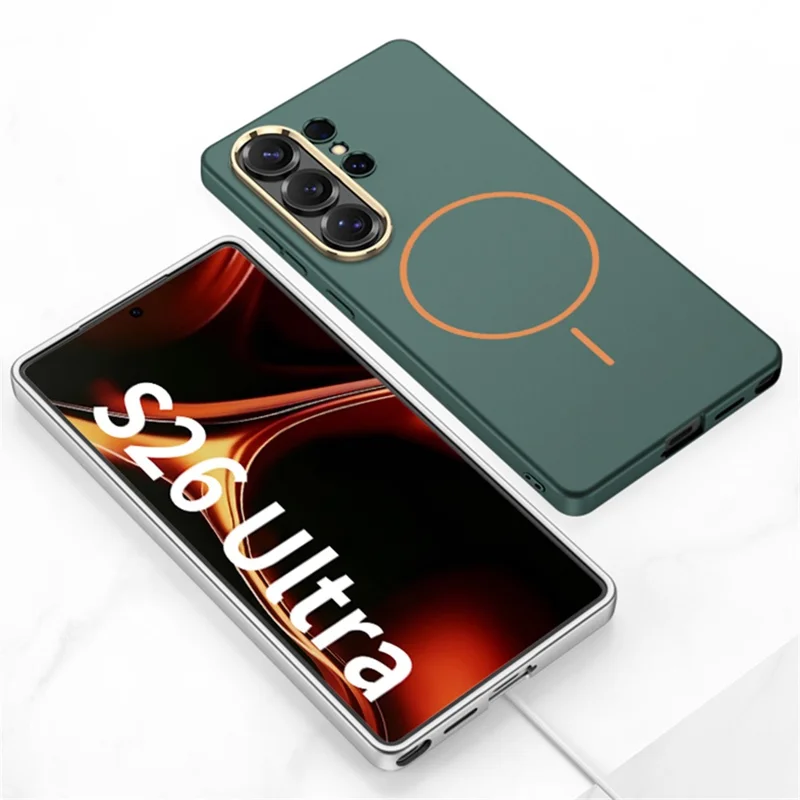 GKK For Samsung Galaxy S26 Ultra Case Magnetic Case PC + TPU Ultra Thin Phone Cover Support Wireless Charging - Titanium Grey