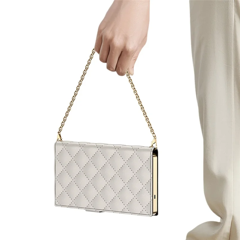 GKK For Samsung Galaxy S26 Ultra Case with Card Holder Mirror Electroplate Leather Flip Cover Rhombus Pattern - Black