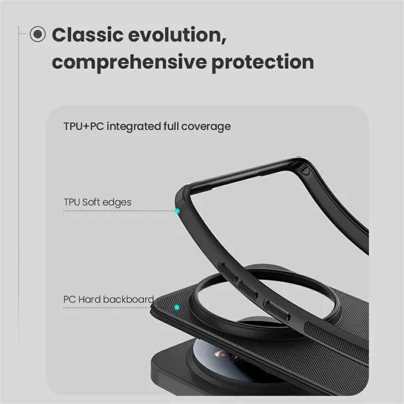 NILLKIN Super Frosted Shield Pro for Xiaomi 17 Ultra 5G Magnetic Case PC + TPU Phone Cover - Black