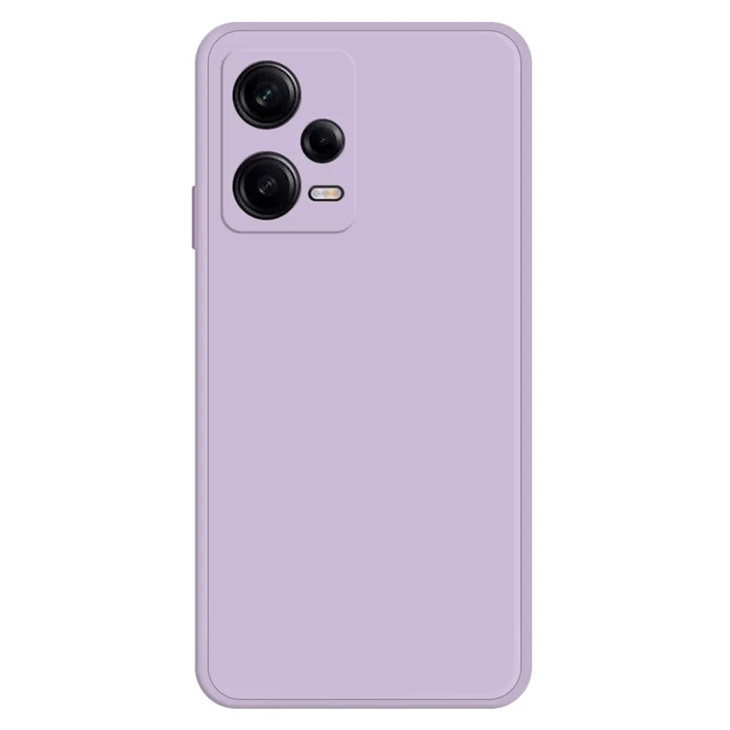 For Xiaomi Redmi Note 12 Pro 5G Straight Edge Rubberized TPU Phone Case Bump Proof Microfiber Lining Design Protective Cover - Purple