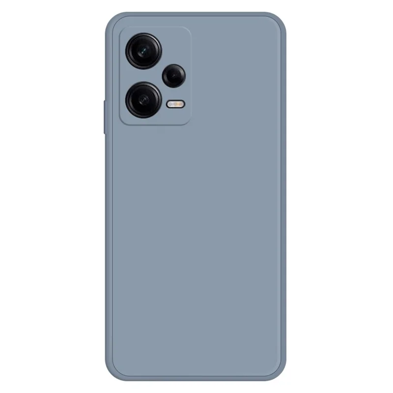 For Xiaomi Redmi Note 12 Pro 5G Straight Edge Rubberized TPU Phone Case Bump Proof Microfiber Lining Design Protective Cover - Grey Blue