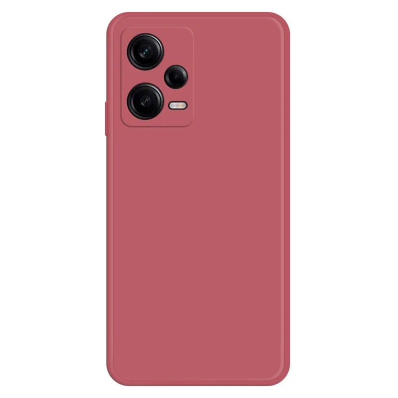 For Xiaomi Redmi Note 12 Pro 5G Straight Edge Rubberized TPU Phone Case Bump Proof Microfiber Lining Design Protective Cover - Red