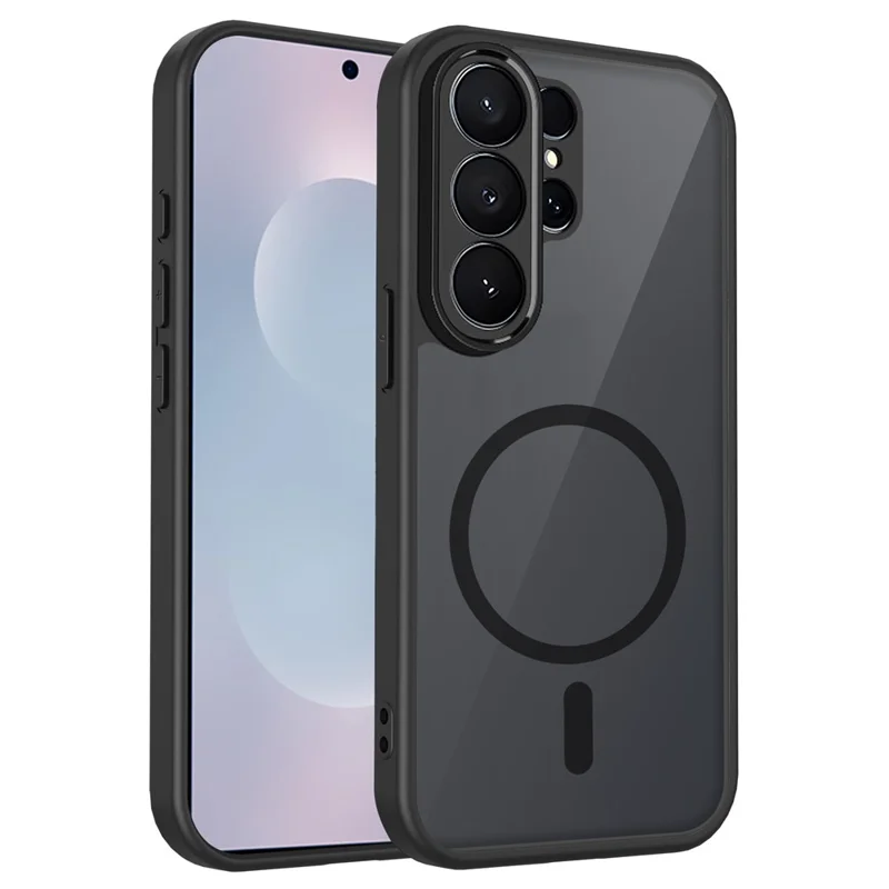 For Samsung Galaxy S26 Ultra Magnetic Case Skin Touch Matte PC + TPU Anti-Drop Phone Cover - Translucent