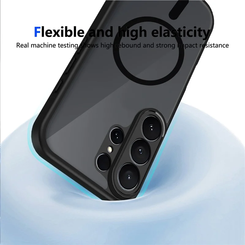 For Samsung Galaxy S26 Ultra Magnetic Case Skin Touch Matte PC + TPU Anti-Drop Phone Cover - Translucent