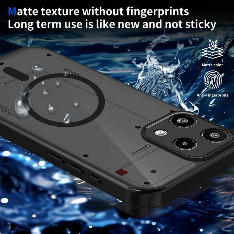 For Nothing Phone (3a) Lite 5G Magnetic Case Skin Touch Matte PC + TPU Anti-Drop Phone Cover - Translucent