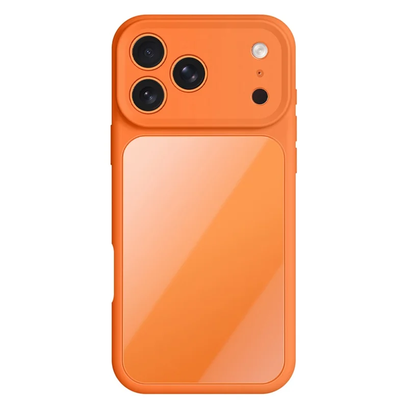 For iPhone 17 Pro Case Liquid Silicone + PC + Graphene Glass Shockproof Phone Cover - Orange
