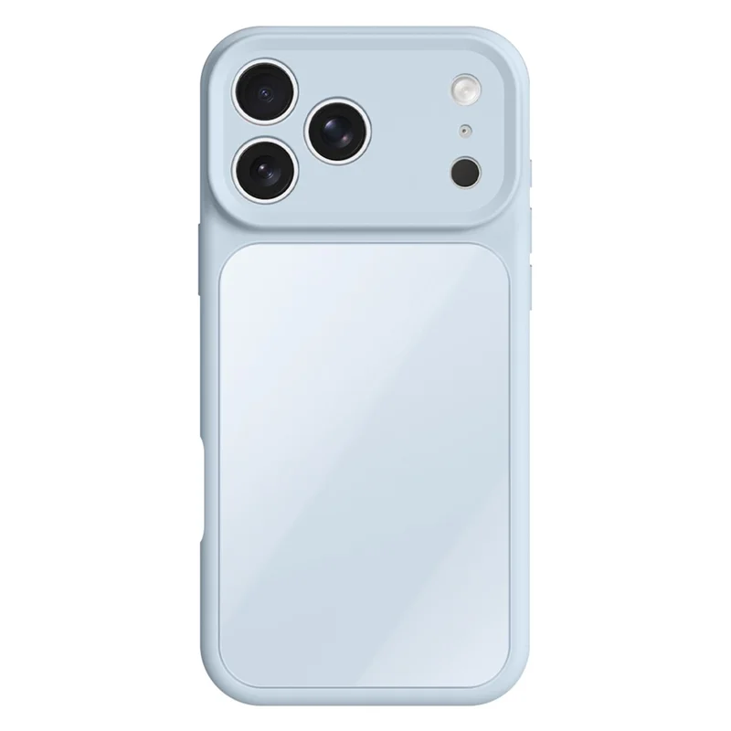For iPhone 17 Pro Max Case Liquid Silicone + PC + Graphene Glass Shockproof Phone Cover - Cyan