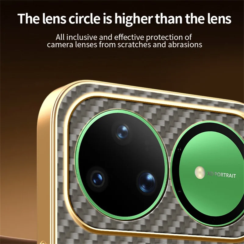 For Huawei nova 15 Ultra 5G Case Carbon Fiber Textured Electroplated TPU Phone Back Cover - Coffee