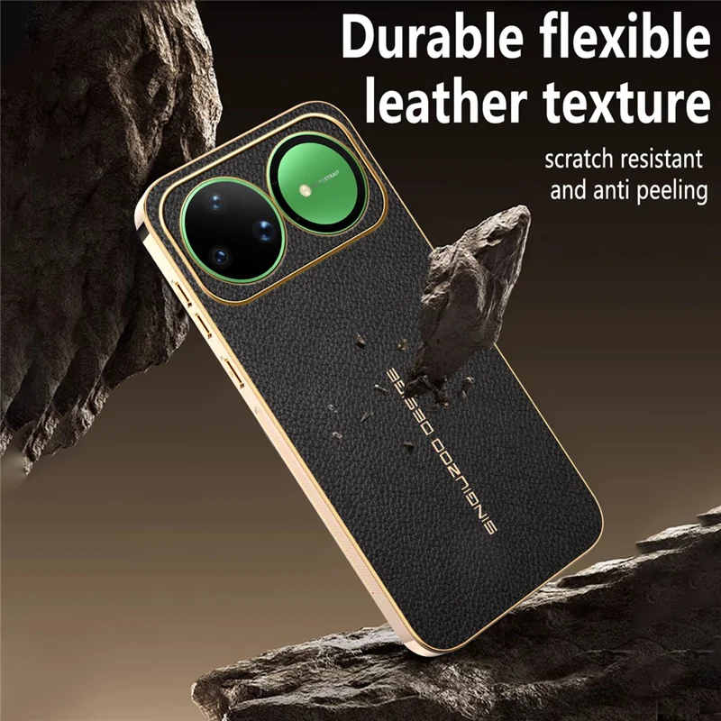 For Huawei nova 15 Ultra 5G Case  Anti Scratch Litchi Texture TPU Leather PU Phone Back Cover - Black