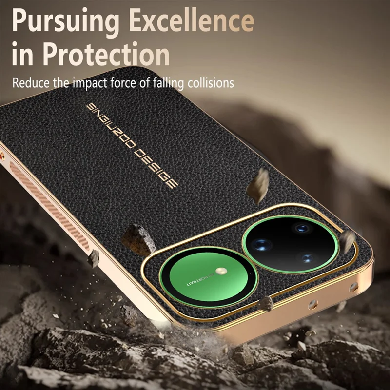 For Huawei nova 15 Ultra 5G Case  Anti Scratch Litchi Texture TPU Leather PU Phone Back Cover - Black