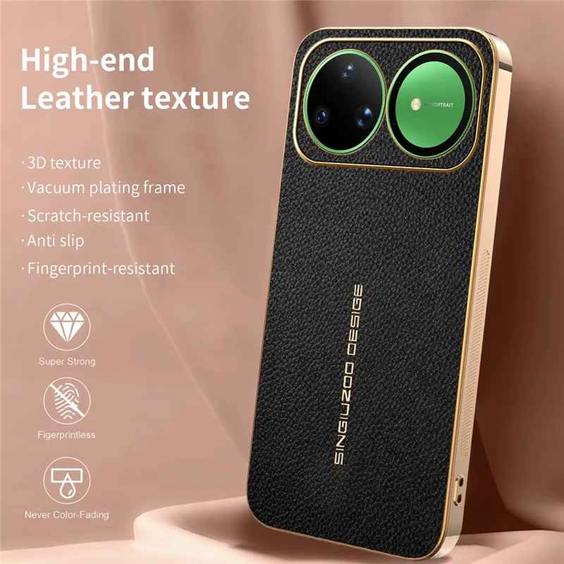 For Huawei nova 15 Ultra 5G Case  Anti Scratch Litchi Texture TPU Leather PU Phone Back Cover - Black