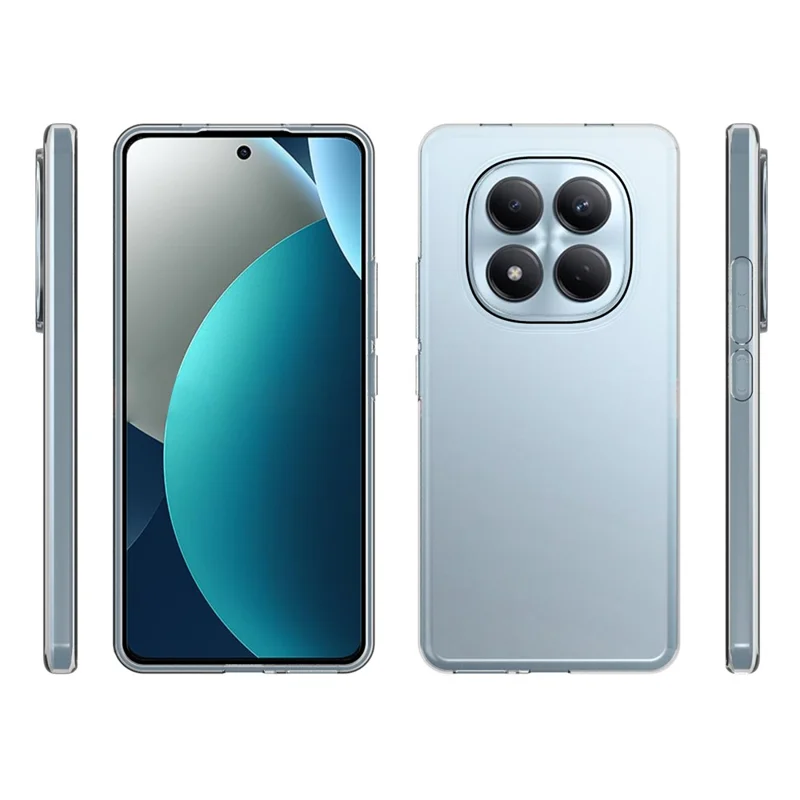 10 pièces / pack de coque pour Xiaomi Redmi Note 15 Pro 4G (Global) - Housse de protection TPU sans traces d'eau - Transparent