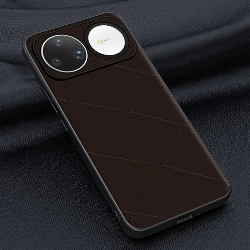 For Huawei nova 15 Ultra 5G Case X-Patterned TPU PU Leather PC Anti-Drop Phone Cover - Brown