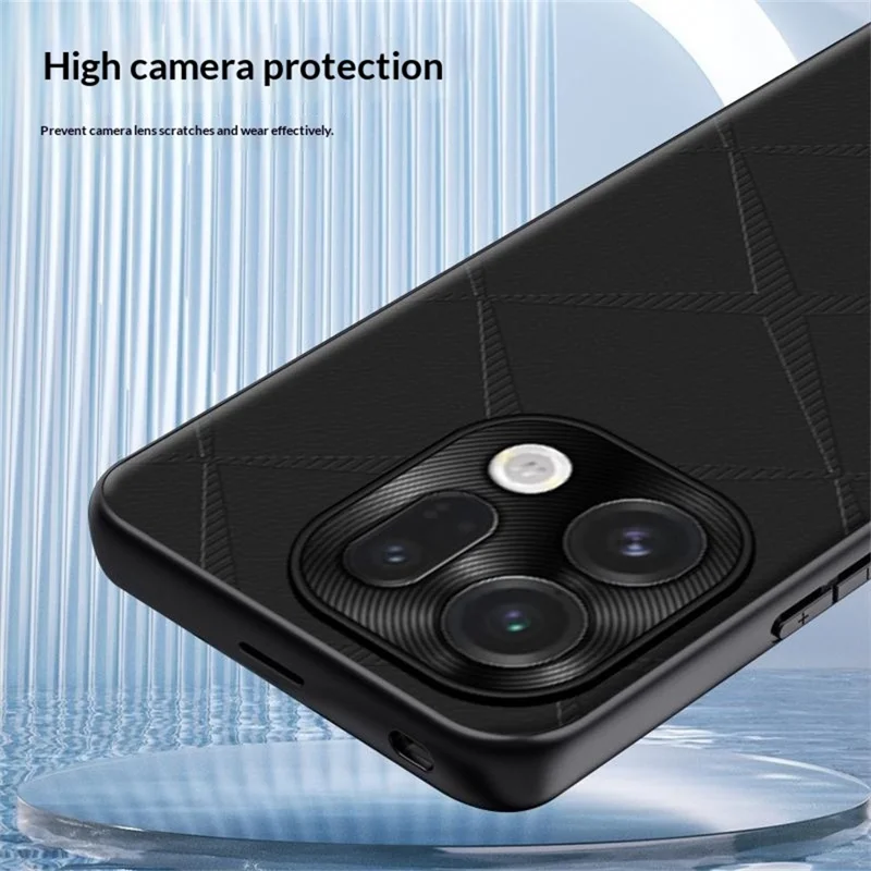 For Oppo Find X9 5G Case X-Patterned TPU PU Leather PC Anti-Drop Phone Cover - Brown