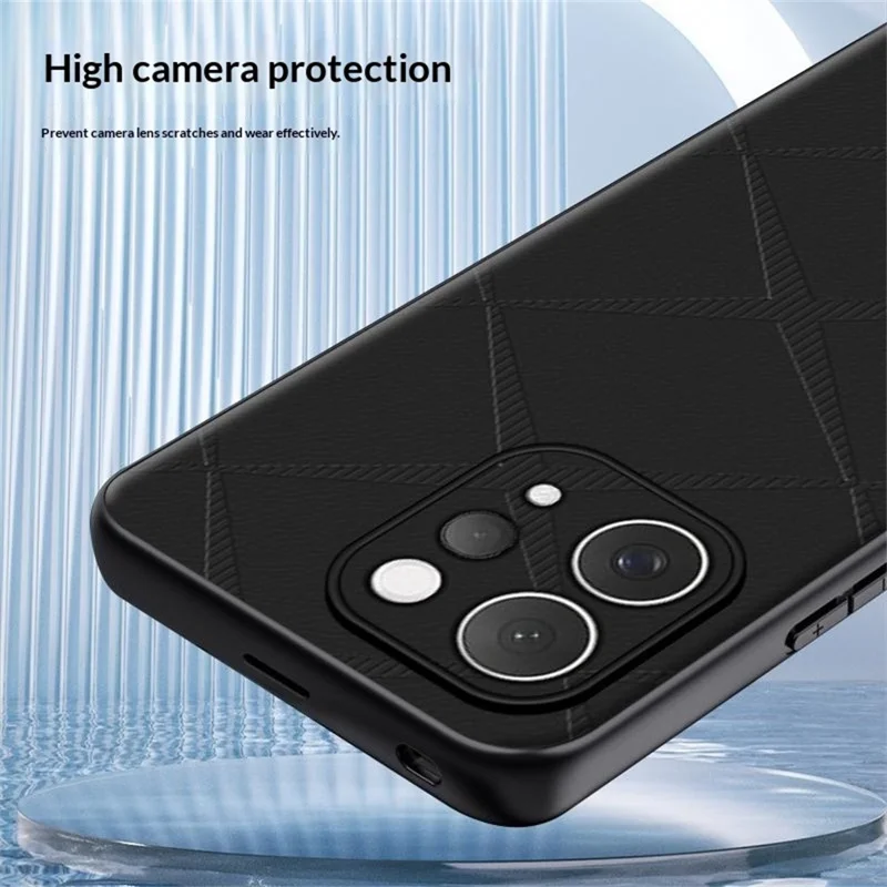 For vivo S50 5G Case X-Patterned TPU PU Leather PC Anti-Drop Phone Cover - Brown