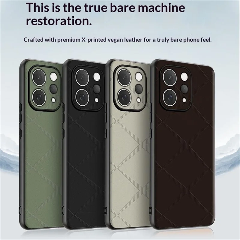 For vivo S50 5G Case X-Patterned TPU PU Leather PC Anti-Drop Phone Cover - Brown