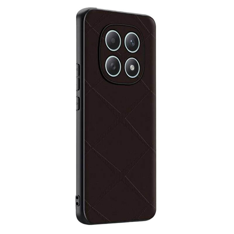 Phone Case For Xiaomi Poco M8 5G / Redmi Note 15 5G (Global) / 15 4G (Global) X-Patterned TPU PU Leather PC Anti-Drop Phone Cover - Brown